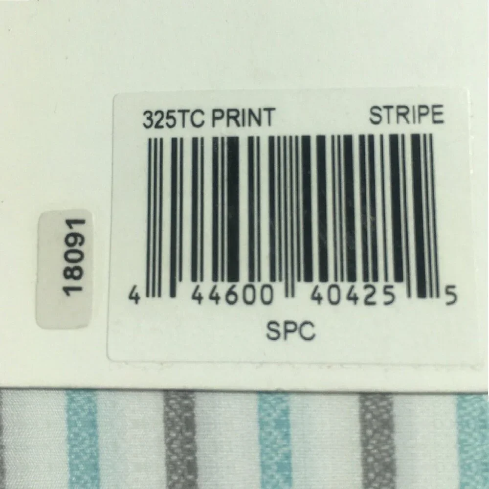 new STRIPE Heartland 325 Thread Count 100% Cotton Percale-Weave QUEEN Sheet Set